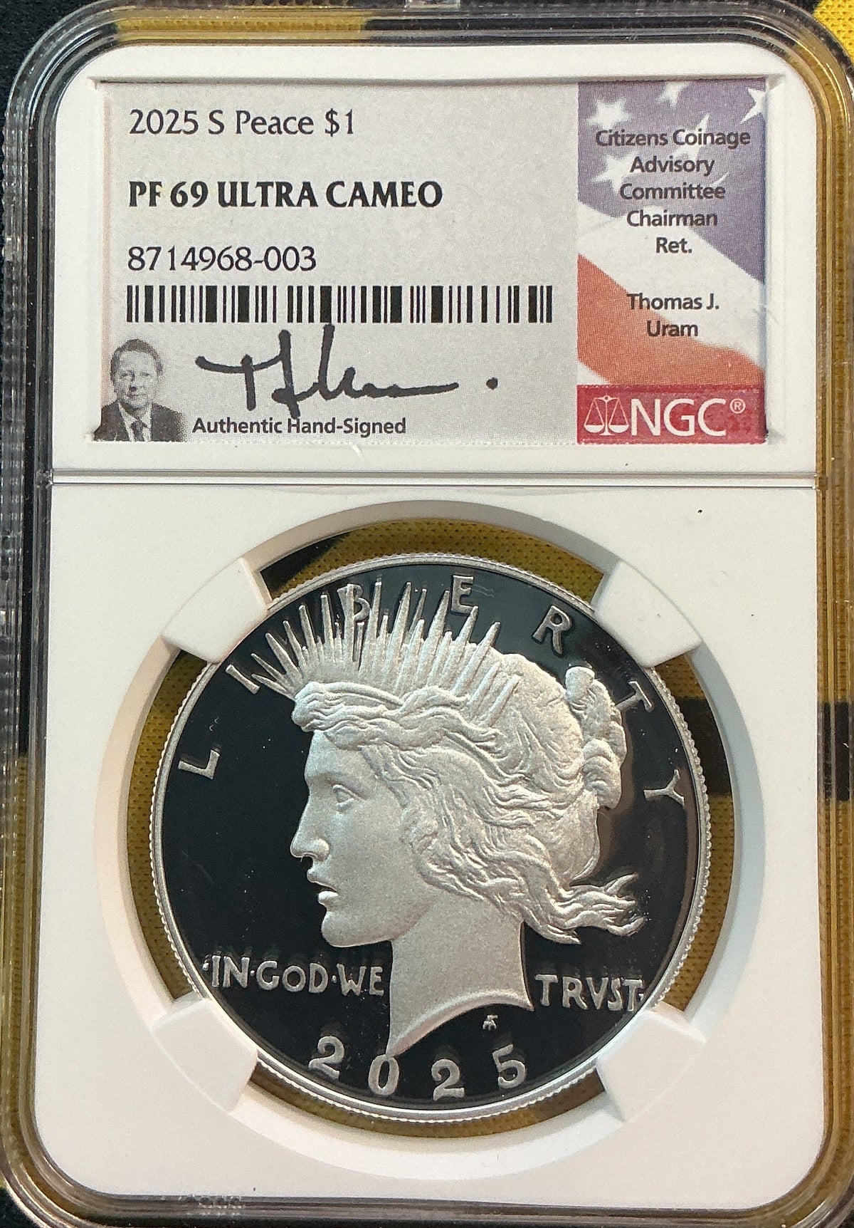 2025-S Peace Dollar, NGC PF-69 Ultra Cameo, Store #GMC379