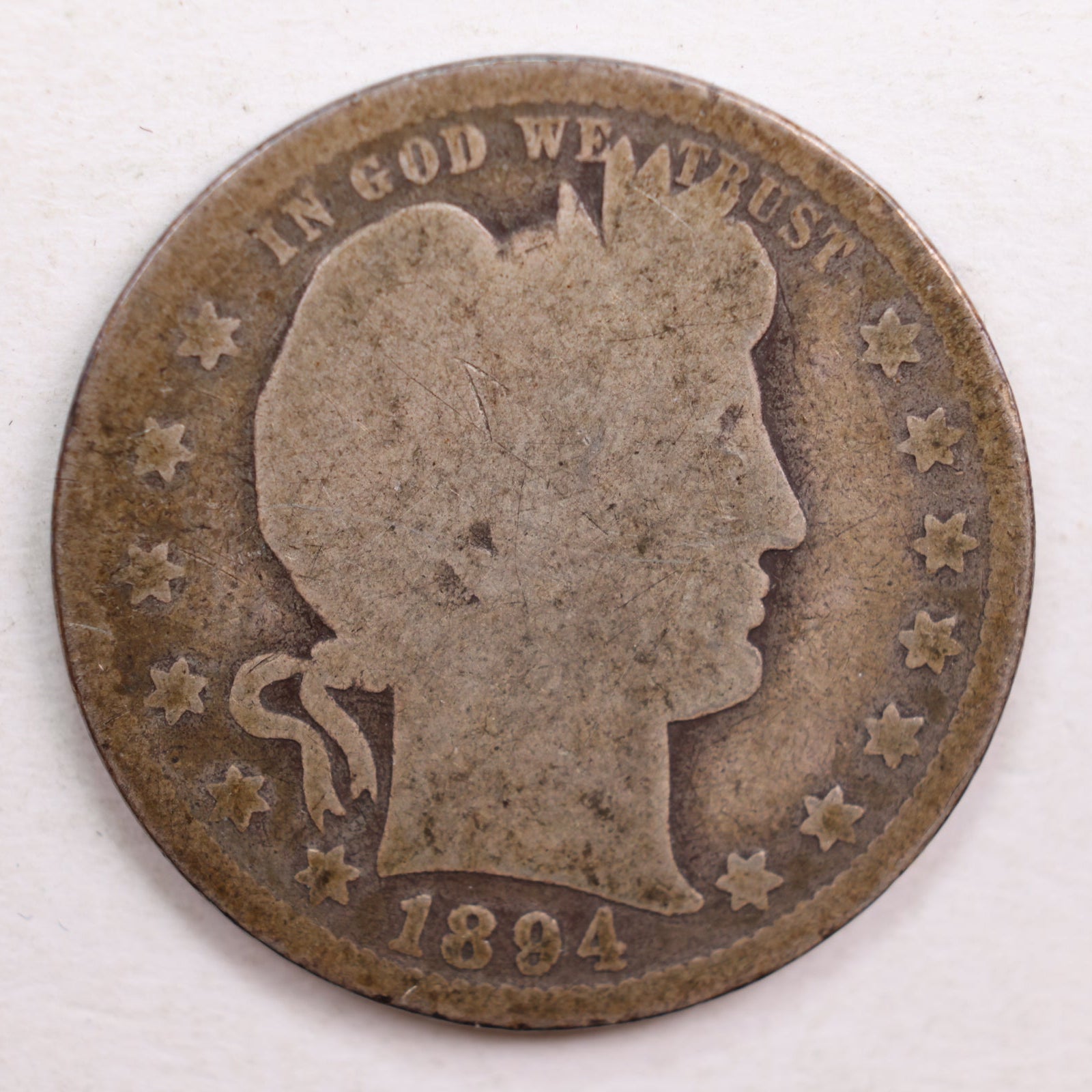 1894-O Barber Quarter, Good Circulated Coin, Store #QR612
