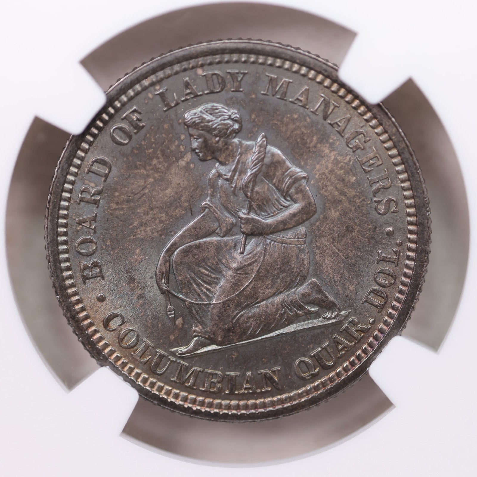 1893 Isabella Silver Quarter Commemorative, NGC MS-66, TONED, Store #G