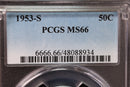 1953-S Franklin Half Dollar., PCGS Graded MS-66. Store