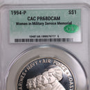 1994-P Women in Military., Silver Commemorative., CAC PF68., Store GMC025