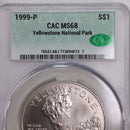 1999-P., Yellowstone National Park., Silver Commemorative., CAC MS68., Store GMC027