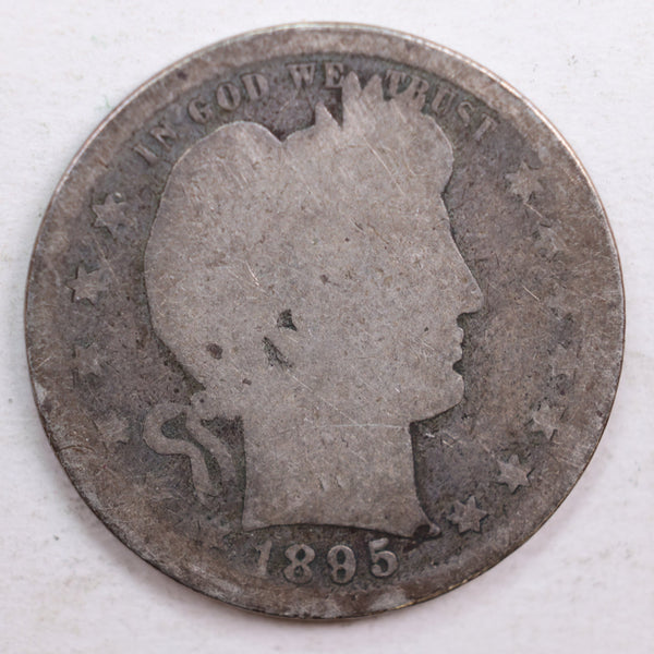 1895-S Barber Quarter, Abt Good Circulated Coin, Store #QR619