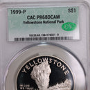 1999-P., Yellowstone National Park., Silver Commemorative., CAC PF68., Store GMC028