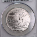 1991-D Korean War Memorial., Silver Commemorative., CAC MS68., Store GMC029