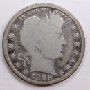 1896 Barber Quarter, Very Good Circulated Coin, Store