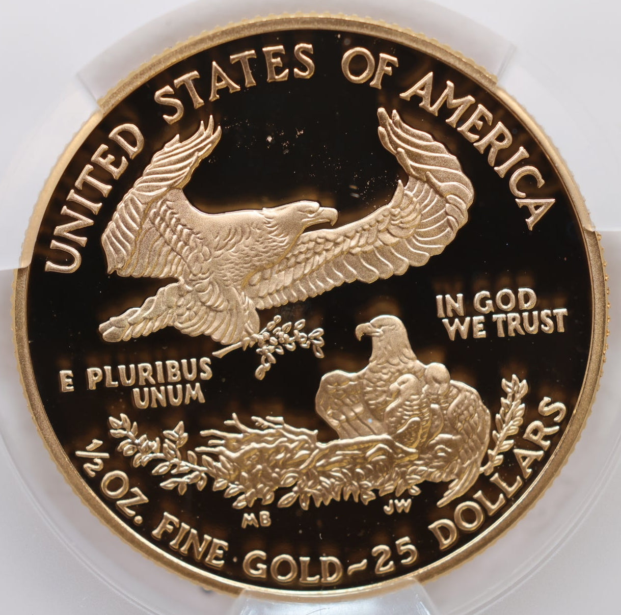 2003-W $25, Proof Gold American Eagle Coin, 1/2 OZT, CAC PR68, Store #GMC270.