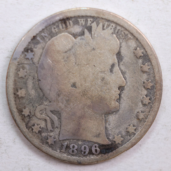 1896-O Barber Quarter, Good Circulated Coin, Store #QR623
