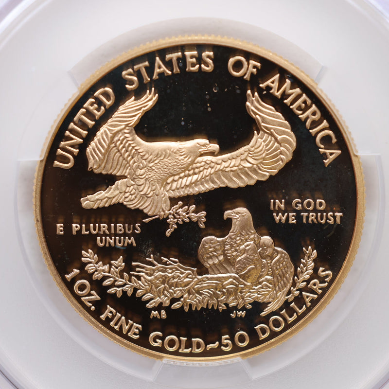 2001-W $50, Proof Gold American Eagle Coin, 1 OZT, CAC PR68, Store