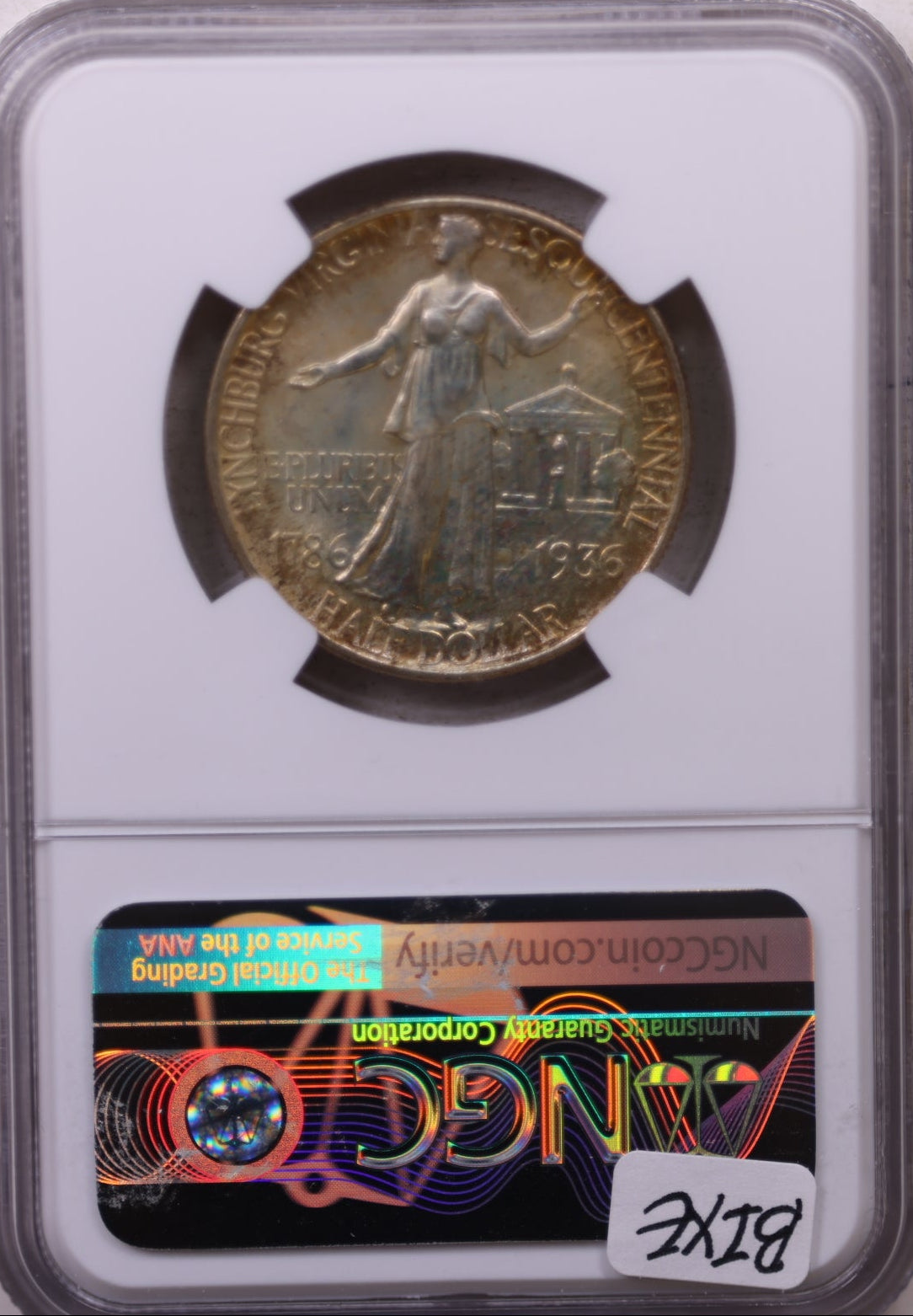 1936 LYNCHBURG Silver Commemorative Half Dollar, NGC MS-67+, #GEC0060.