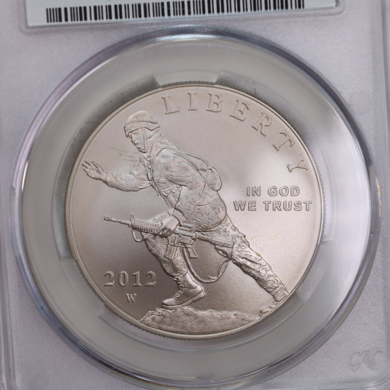 2012-W., Infantry Soldier., Silver Commemorative., CAC MS69., Store GMC034