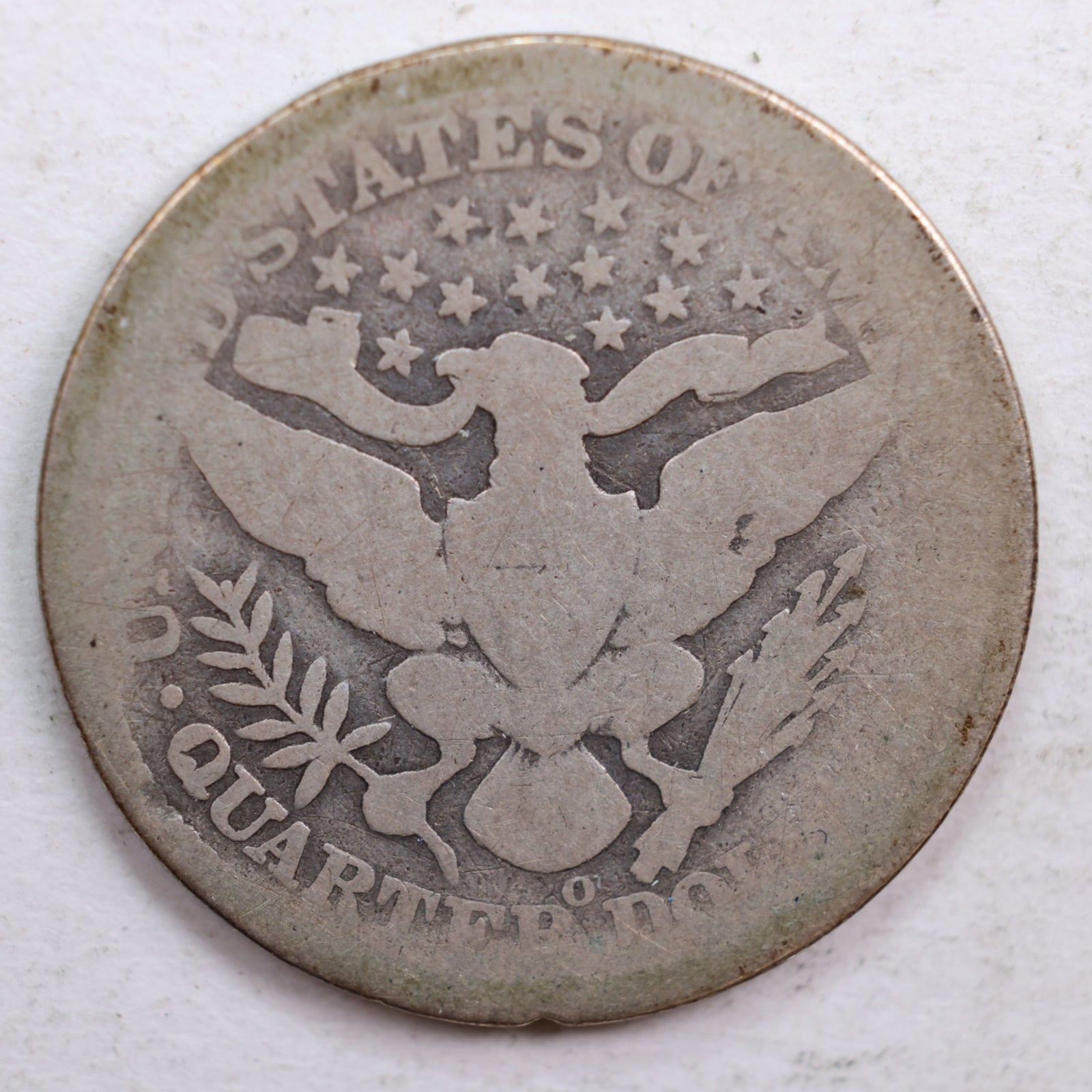 1896-O Barber Quarter, Abt Good Circulated Coin, Store #QR628