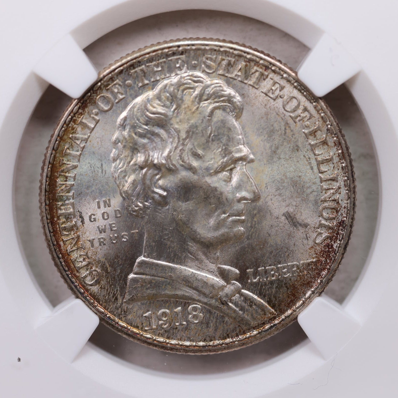 1918 Lincoln-Illinois Silver Commemorative Half Dollar, NGC MS-67, #GEC0061.