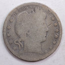 1896 Barber Quarter, Abt Good Circulated Coin, Store