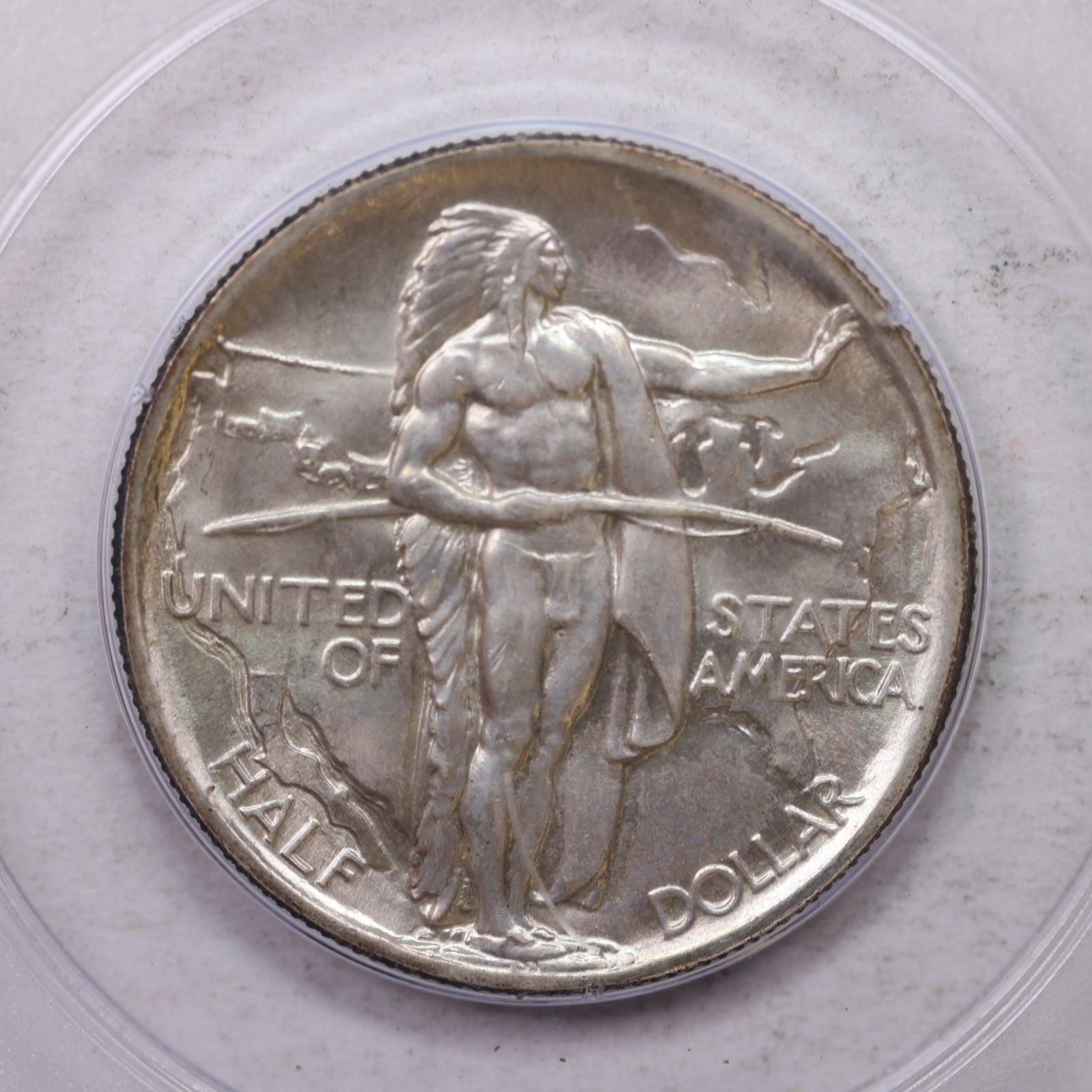 1936 Oregon Silver Commemorative Half Dollar, PCGS Rattler MS-65, #GEC0062.