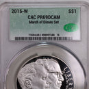 2015-W., March of Dimes., Silver Commemorative., CAC PF69., Store GMC035