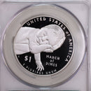 2015-W., March of Dimes., Silver Commemorative., CAC PF69., Store GMC035