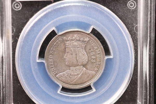 1893 Isabella Quarter Commemorative Coin., PCGS Graded MS-62. Store #30049