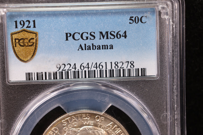 1921 Alabama Commemorative Half Dollar., PCGS Graded MS-64. Store