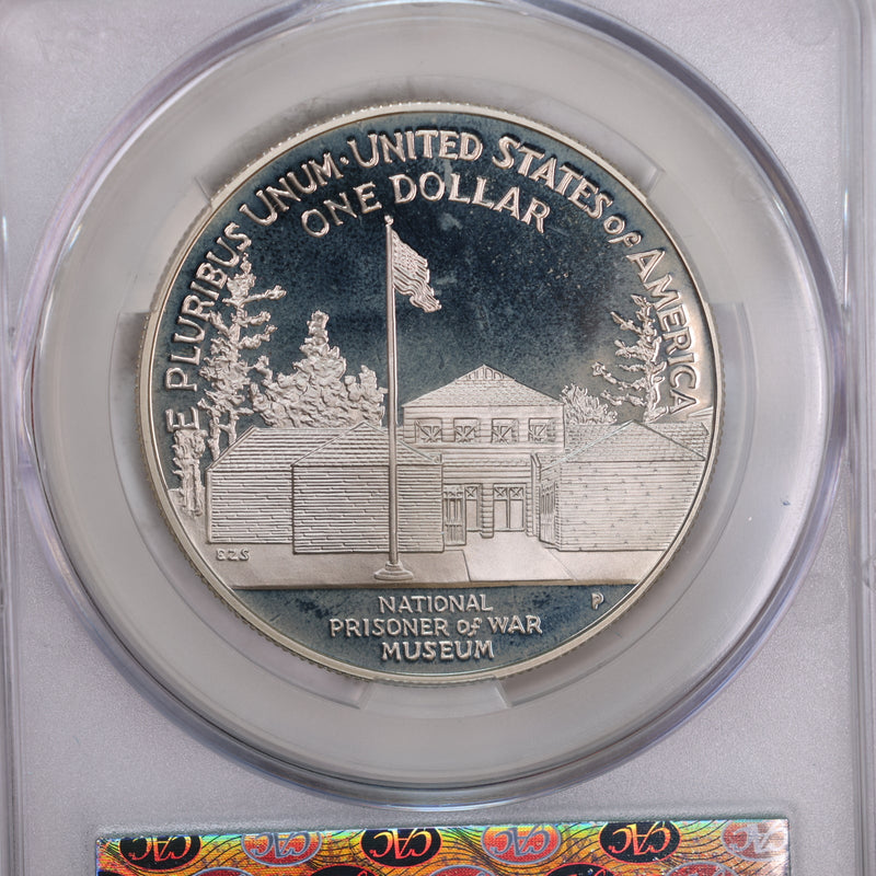 1994-P., U.S. Prisoner of War Museum., Silver Commemorative., CAC PR66., Store GMC038