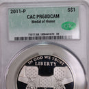 2011-P., Medal of Honor., Silver Commemorative., CAC PF-68., Store GMC040