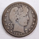 1897 Barber Quarter, Very Good Circulated Coin, Store