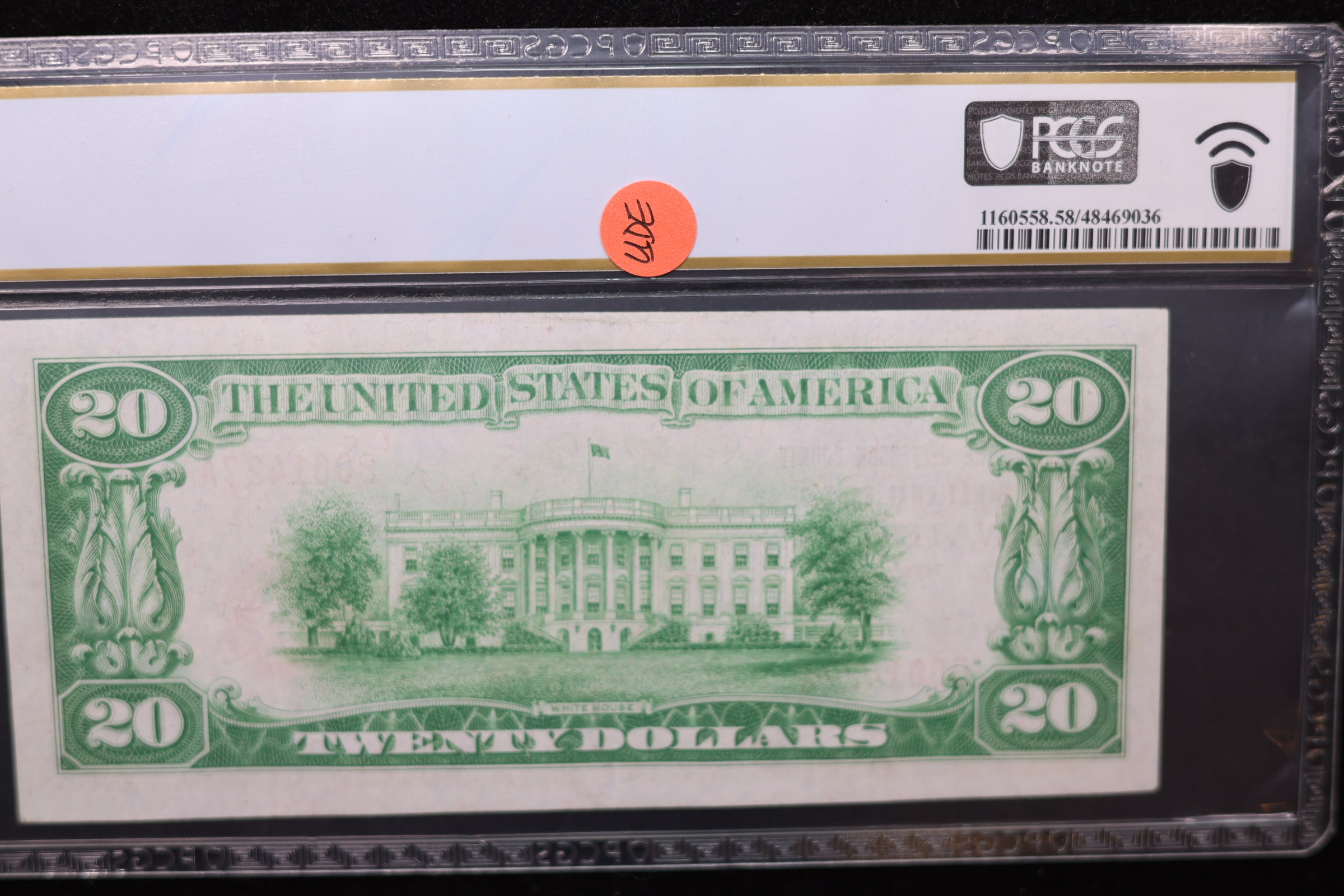 1929 $20, Watertown, N.Y., National Currency Note., PCGS Graded AU-58. Store #SGNB009