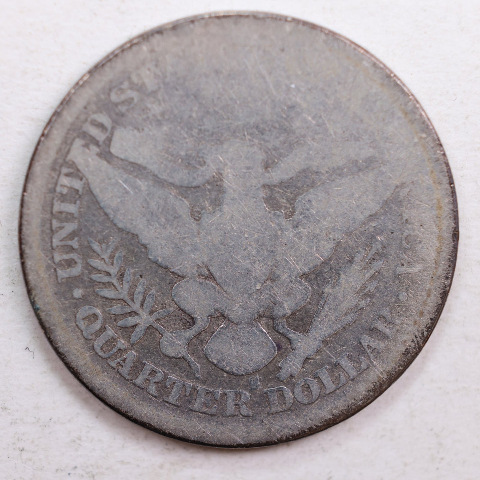 1897-S Barber Quarter, About Good Semi-Key Date, Circulated Coin, Store #QR647