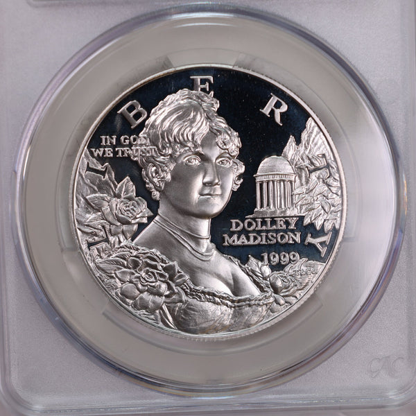 1999-P., DOLLEY Madison., Silver Commemorative., CAC PR66., Store GMC048