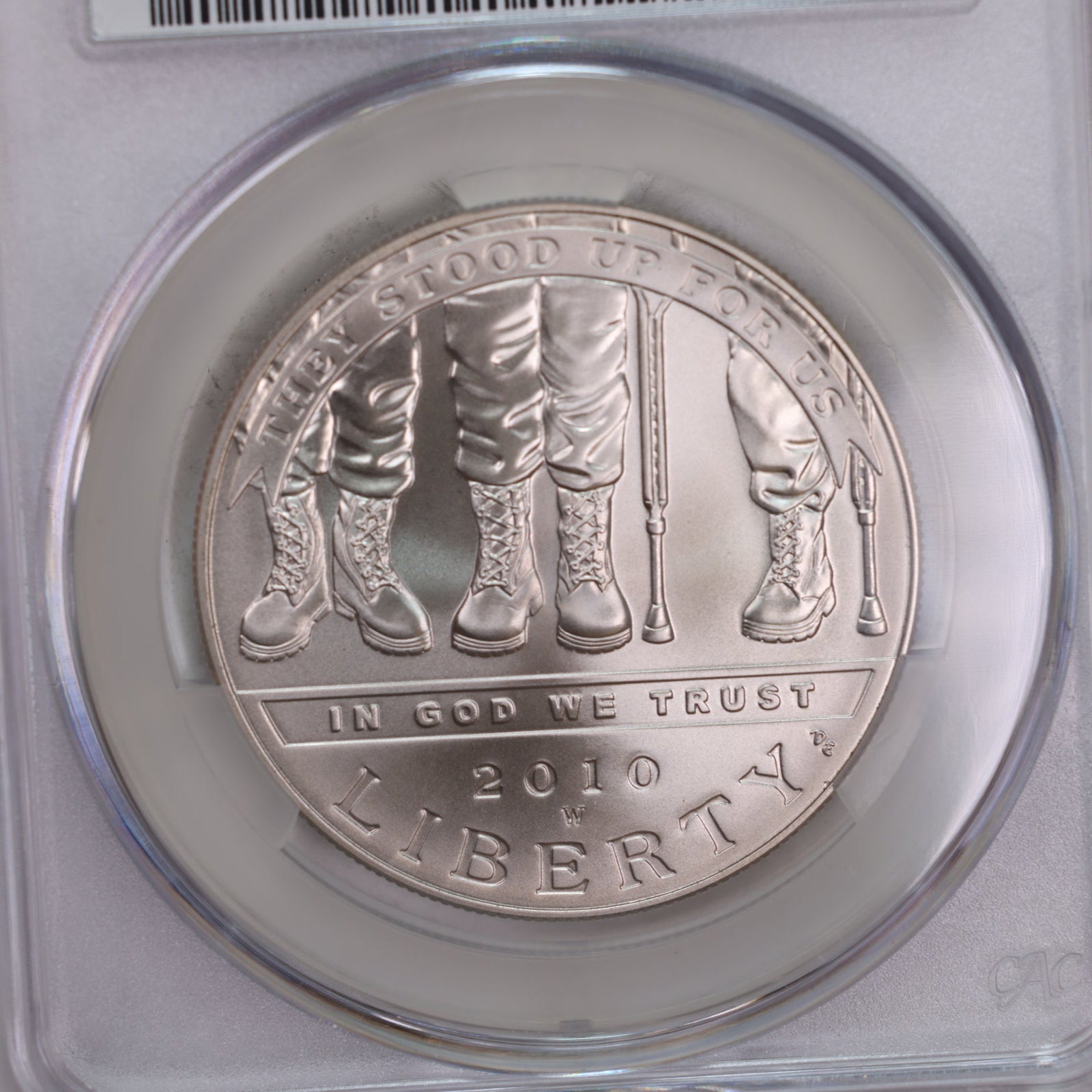 2010-W $1 Disabled Veterans Commemorative, CAC MS70, Store #GMC049