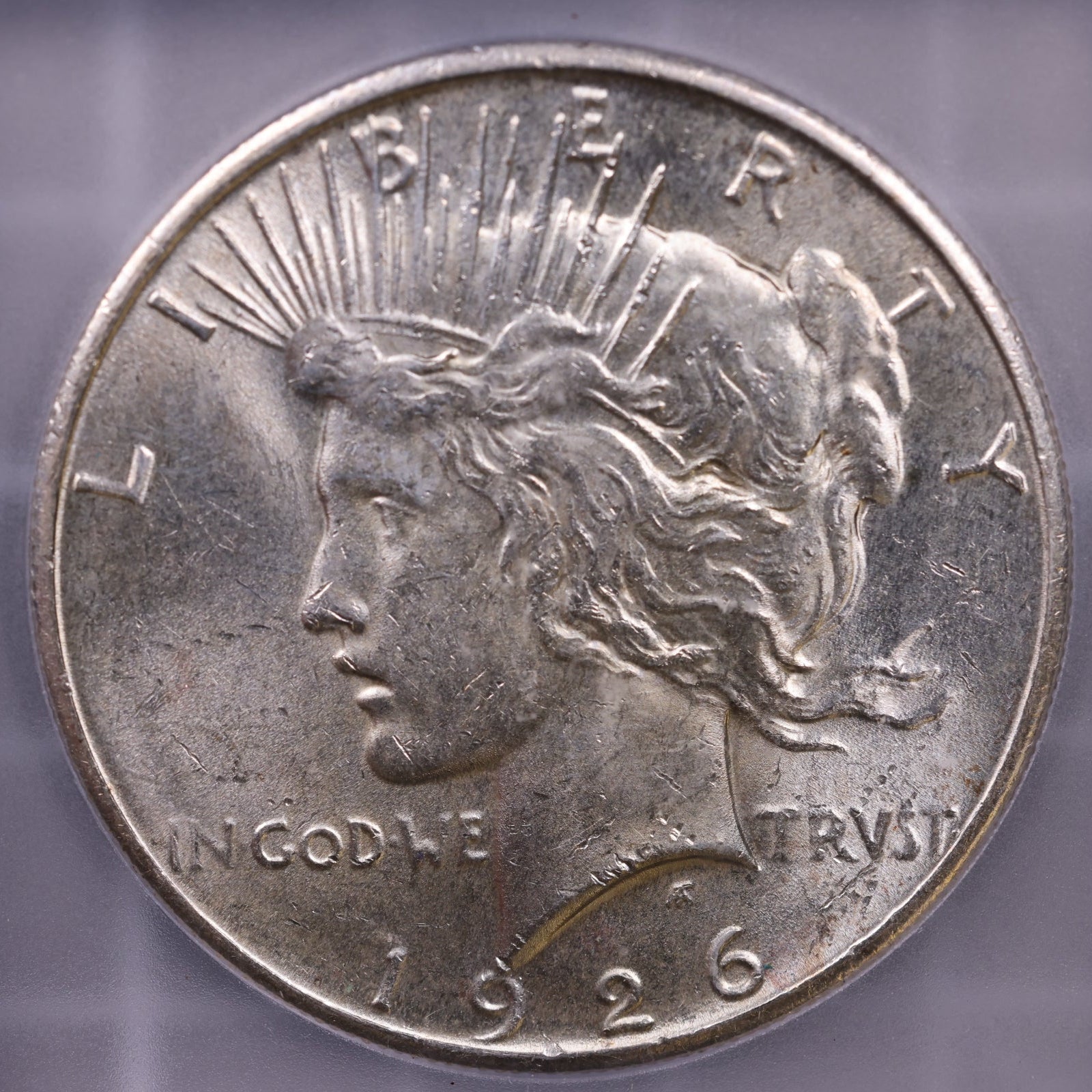 1926 Peace Silver Dollar., ICG MS-63., Store #0922