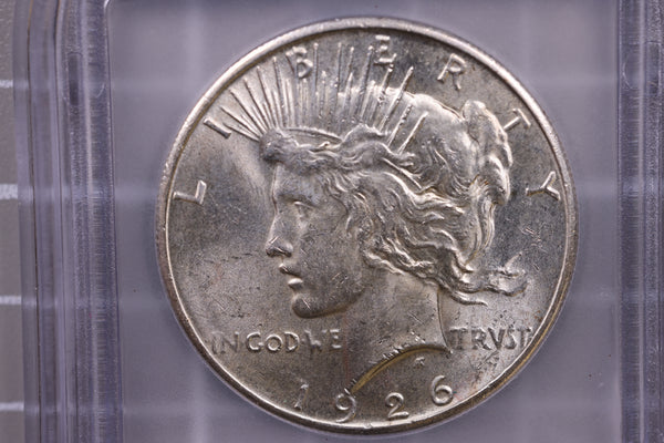 1926 Peace Silver Dollar., ICG MS-63., Store #0922