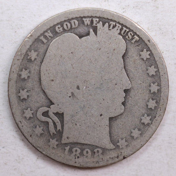 1898-O Barber Quarter, Abt Good Circulated Coin, Store #QR653