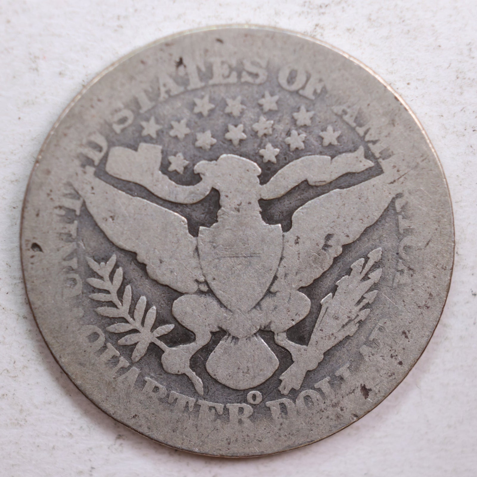 1898-O Barber Quarter, About Good Circulated Coin, Store #QR653