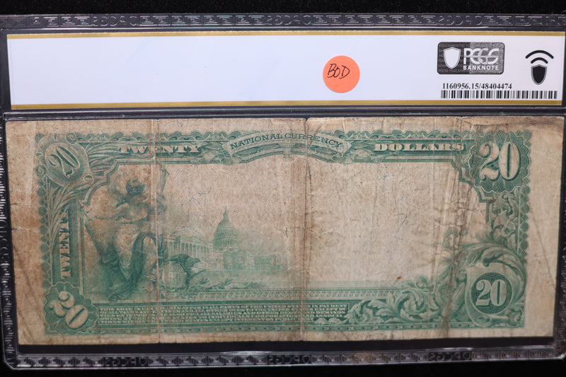 1902 $20, HENDERSON, KY., National Currency Note., PCGS Graded F-15. Store