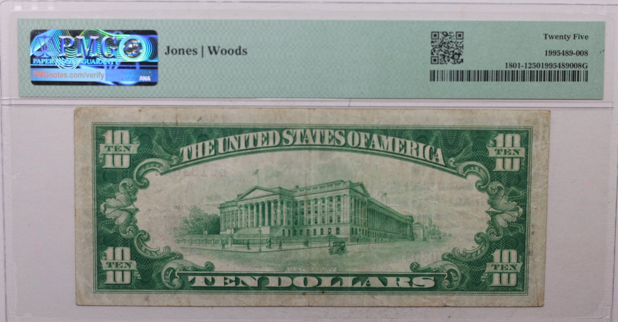 1929 $10 Petersburg, VA, National Currency, CH# 3515, PMG VF-20, Store #NBN019.