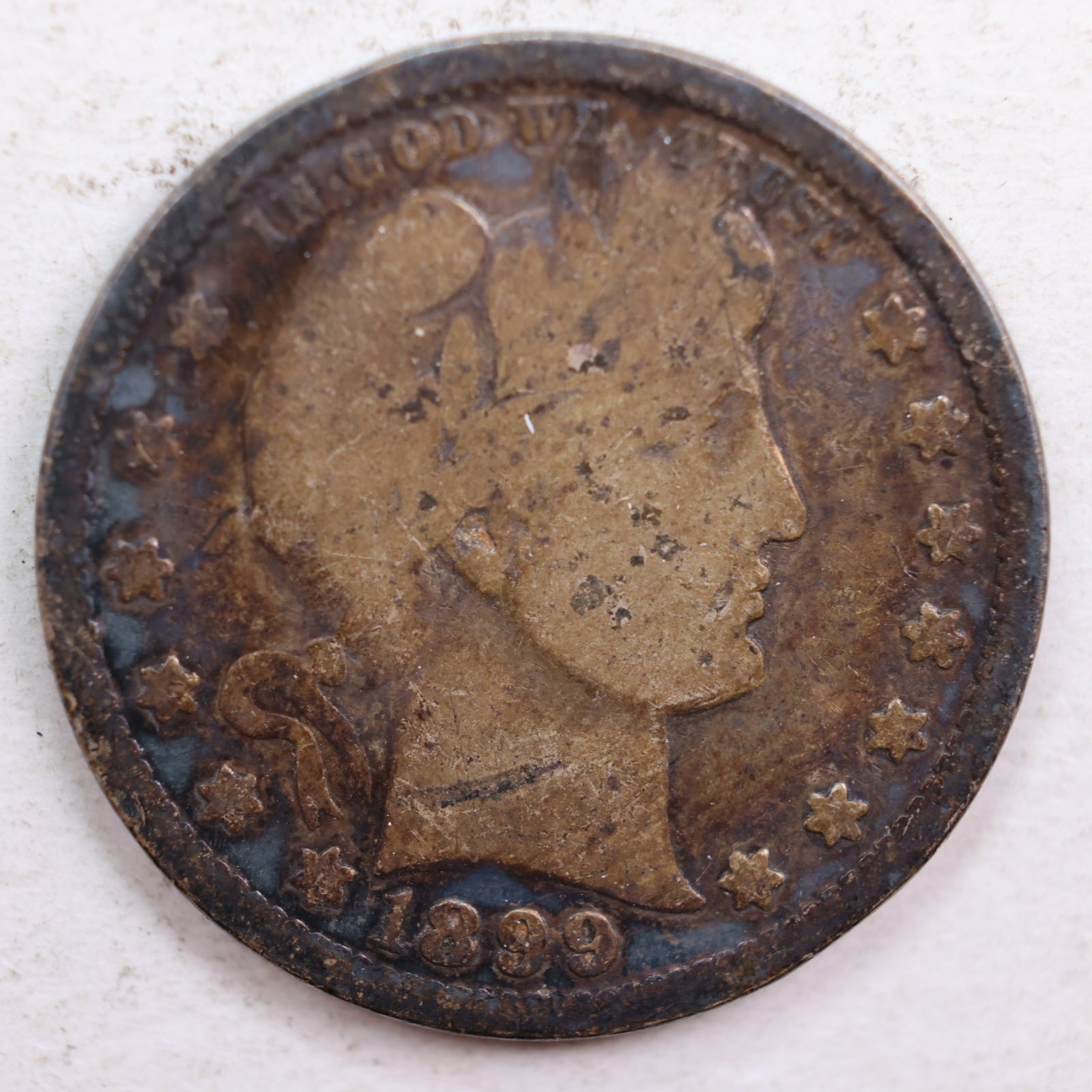 1899 Barber Quarter, Very Good Circulated Coin, Store #QR658