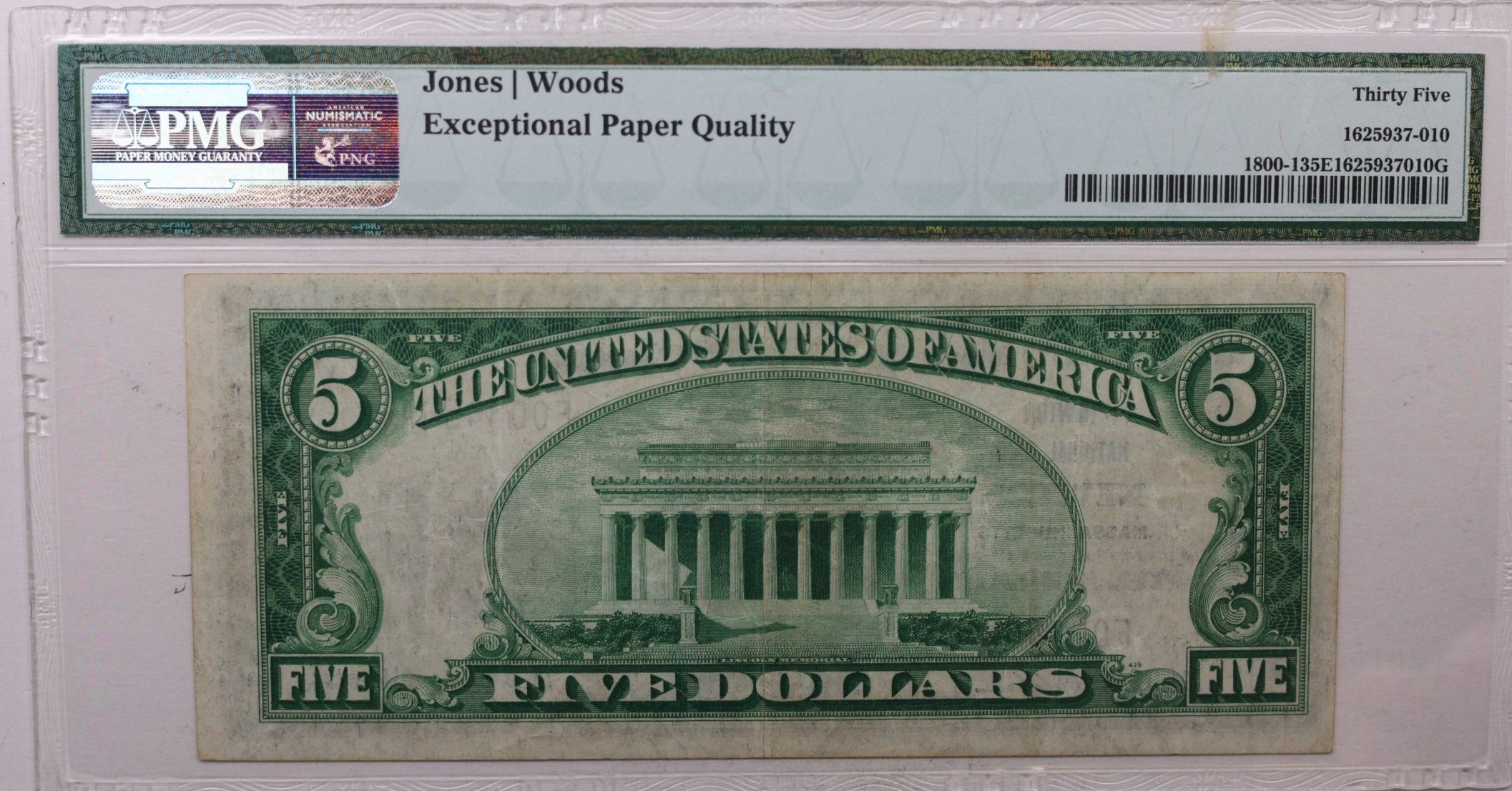 1929 $5 Newton, Massachusetts, CH# 13252, PMG VF-20, EPQ, Store #NBN028.