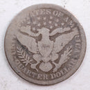 1899 Barber Quarter, Good Circulated Coin, Store