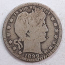 1899-O Barber Quarter, Good Circulated Coin, details, Store