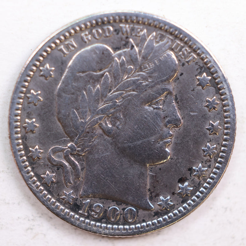 1900-O Barber Quarter, Very Fine Circulated Coin, details, Store