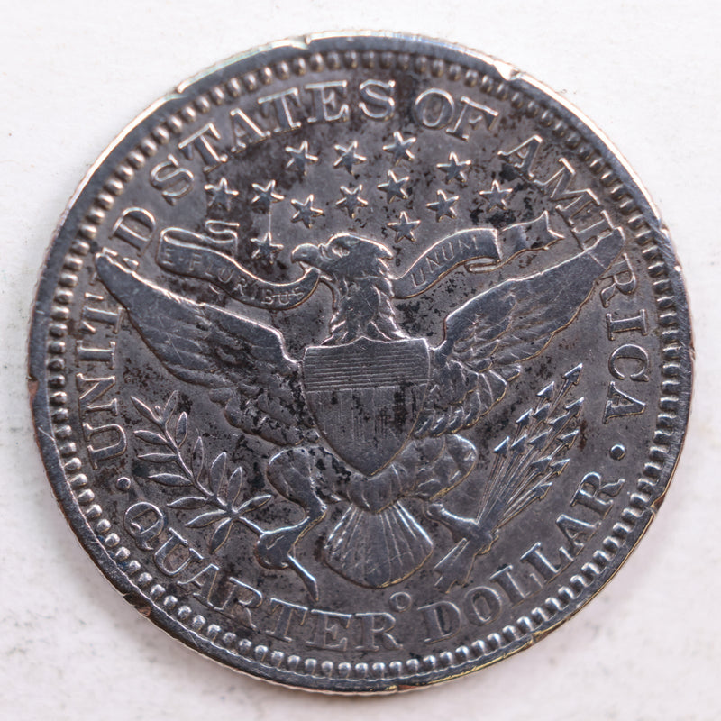 1900-O Barber Quarter, Very Fine Circulated Coin, details, Store
