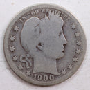 1900-S Barber Quarter, Very Good Circulated Coin, Store