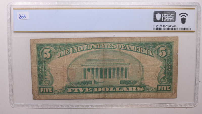 1929 $5, Laurel, MS, CH# 6681, National Bank Note, PCGS VG-10,  Store #NBN031.