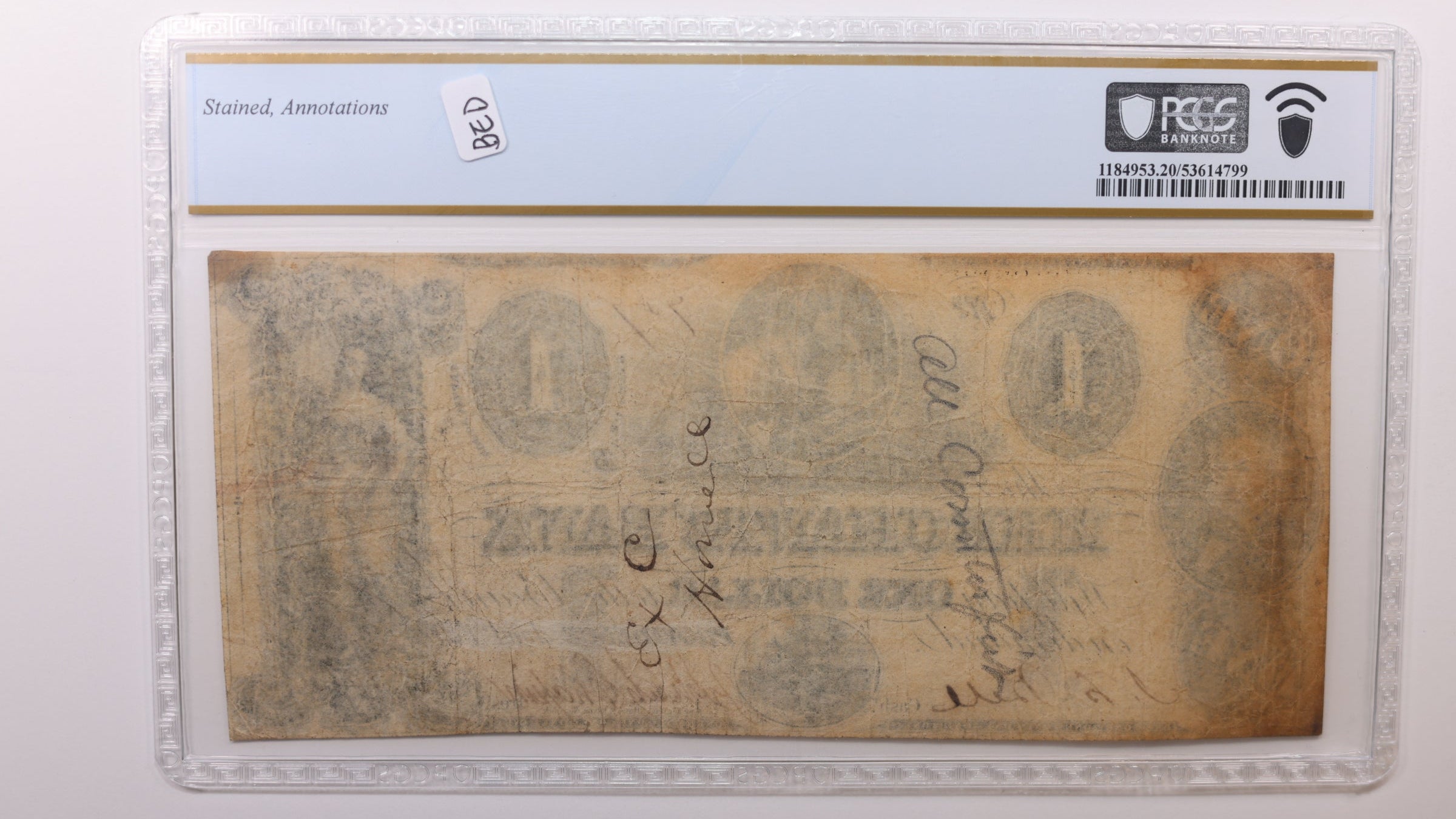 1859 $1, Providence, Rhode Island, Altered Obsolete, PCGS VF20, Store #GRI010.