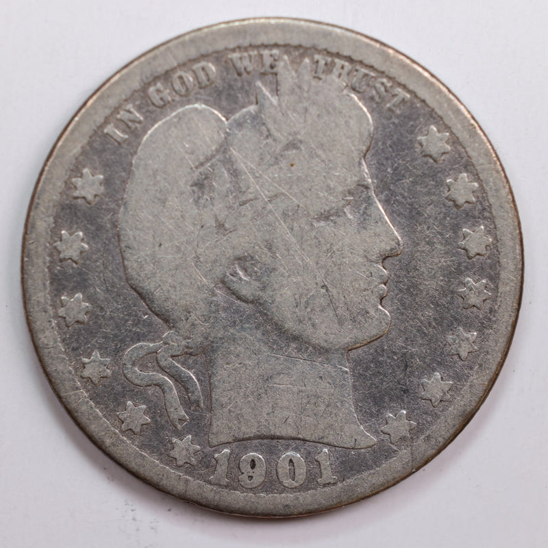 1901-O Barber Quarter, Good Circulated Coin, Store