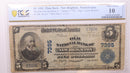 1902 $5, New Brighton, PA, CH# 7395, National Bank Note, PCGS VG-10,  Store #NBN035.