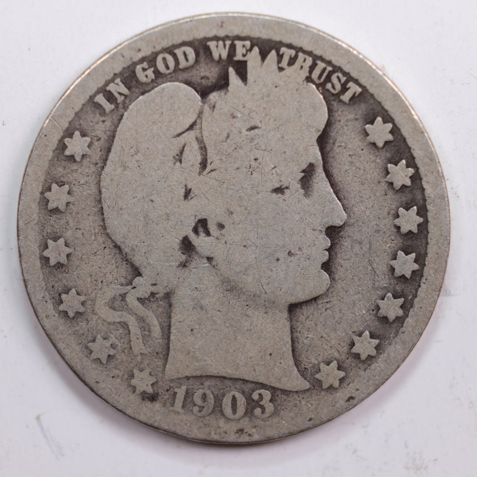 1903-O Barber Quarter, About Good Circulated Coin, Store #QR680