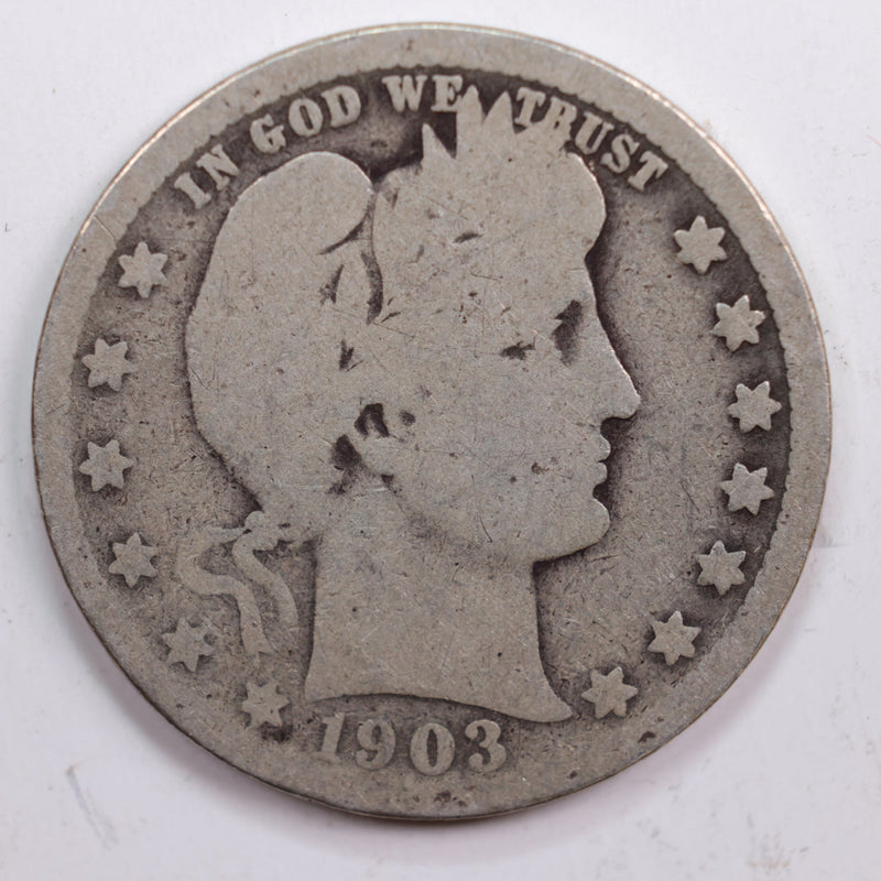 1903-O Barber Quarter, Abt Good Circulated Coin, Store