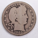 1903-O Barber Quarter, Abt Good Circulated Coin, Store